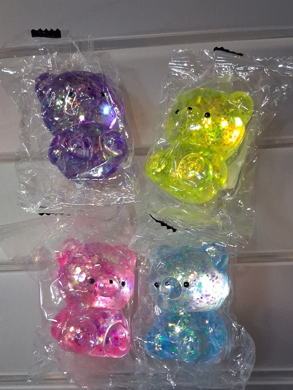 Glitter Gummy Bear Squishy (Your Choice)
